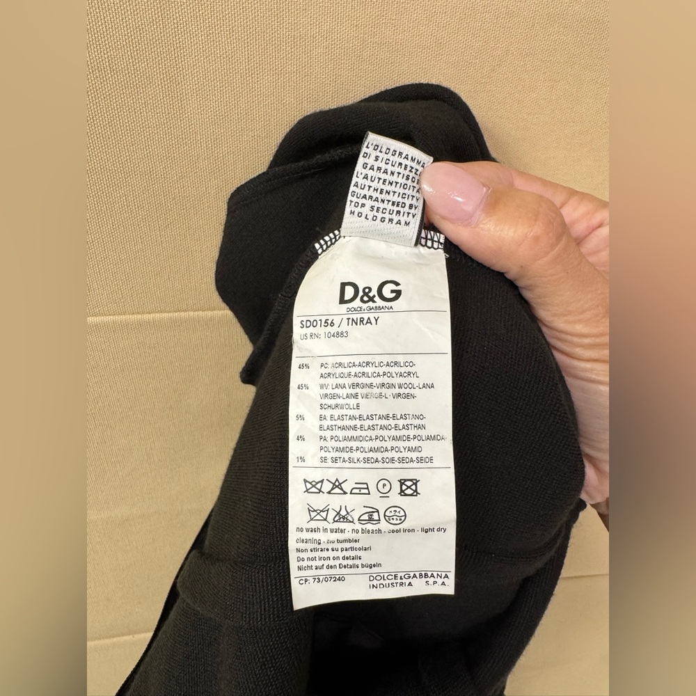 Vintage Dolce & Gabbana Black Dress with Gold Zipper - Picture 10 of 15